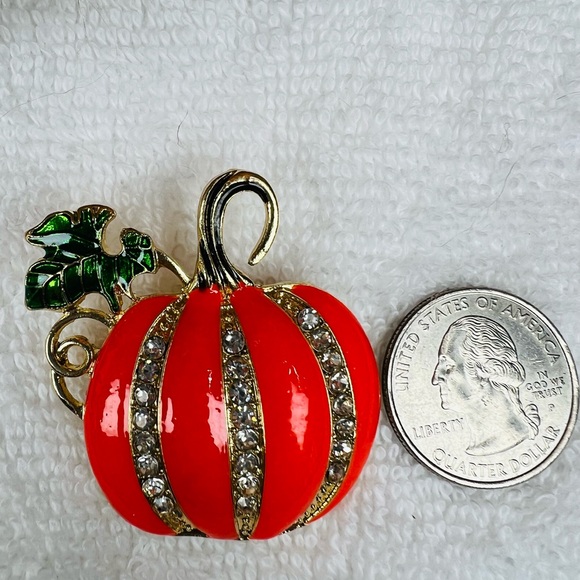 Pumpkin Brooch - Picture 3 of 3